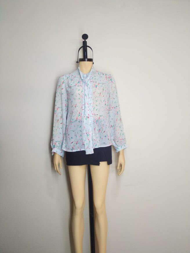 Blusa gasa celeste M - Imagen 3