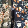 Blusa gasa y algodón negro floreado L - Imagen 4