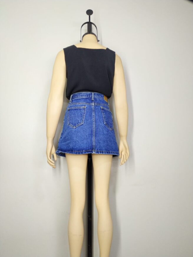 Falda denim botones XS - Imagen 2