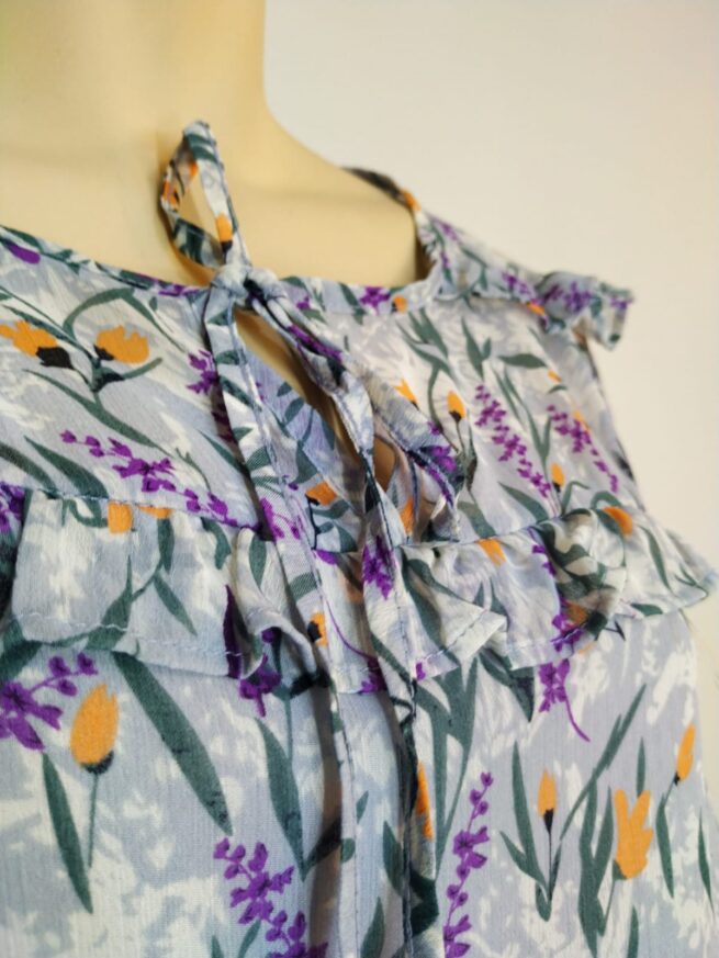 Blusa gasa gris L - Imagen 4