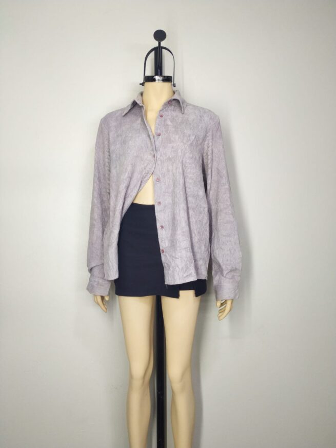 Camisa tipo Corduroy Gris M