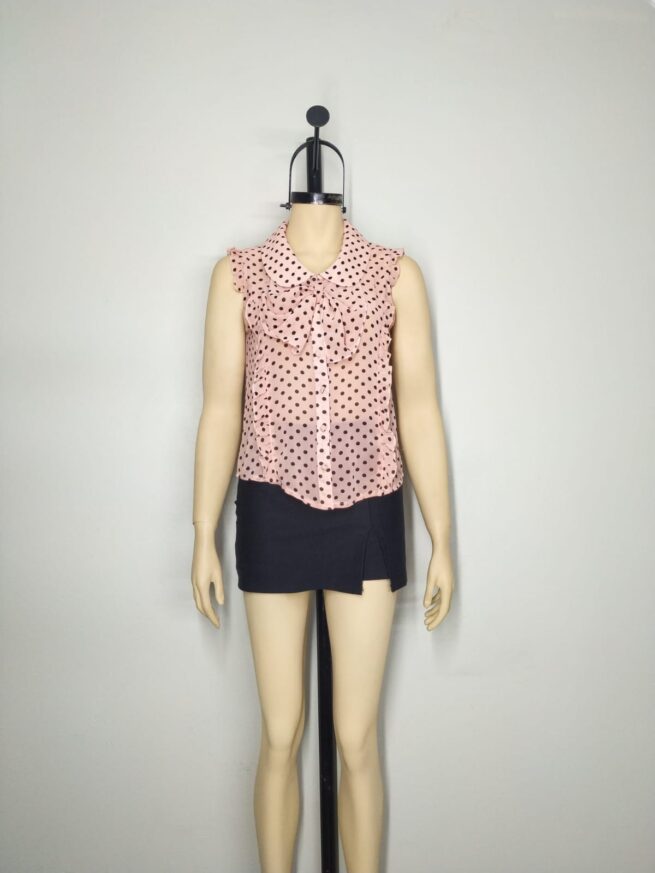 Blusa rosa puntos S - Imagen 3
