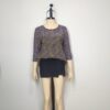 Blusa mesh azul mostaza L