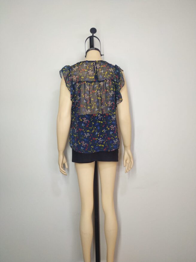 Blusa azul gasa M - Imagen 3