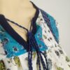 Blusa gasa blanca borde azul ML - Imagen 4