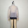 Blusa gasa blanca flores lila M - Imagen 2