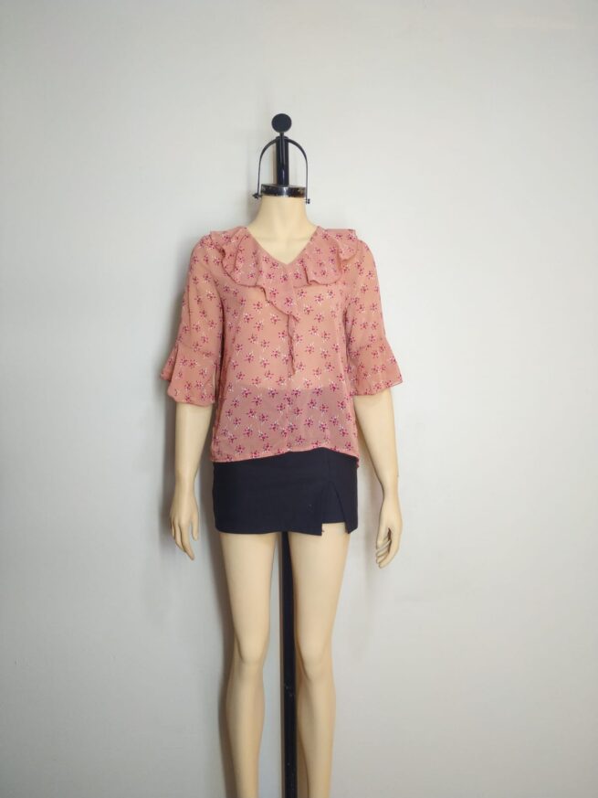 Blusa gasa rosa  SM - Imagen 3
