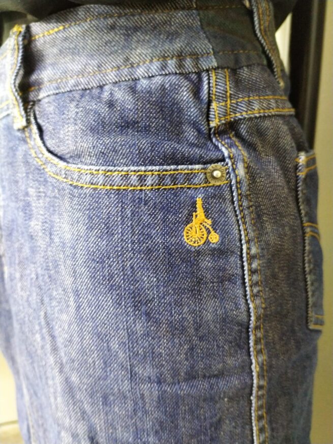 Falda denim azul SM - Imagen 4