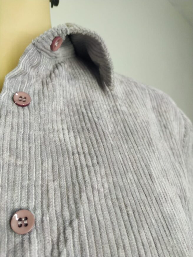 Camisa tipo Corduroy Gris M - Imagen 3
