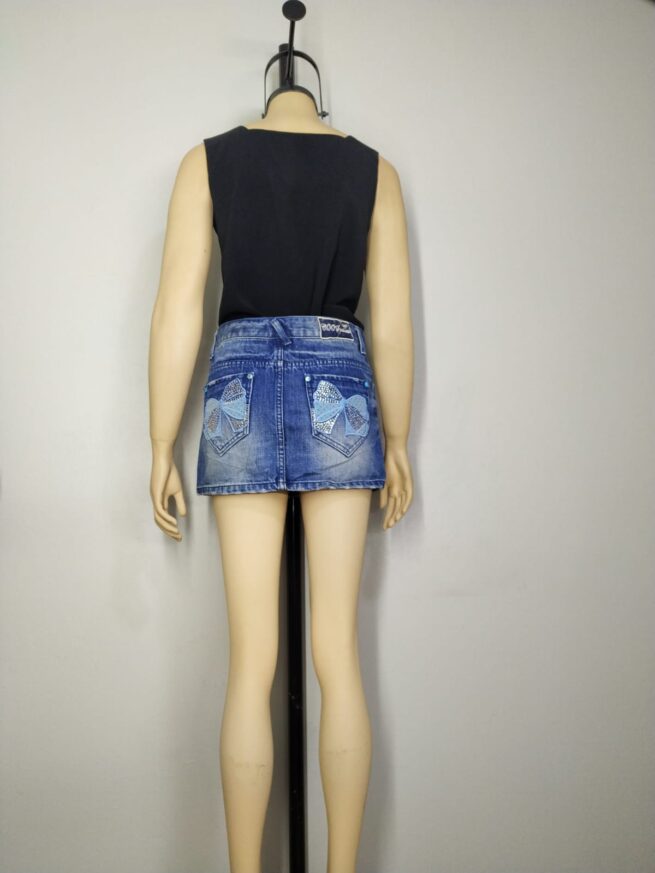 Falda denim lazo S - Imagen 2
