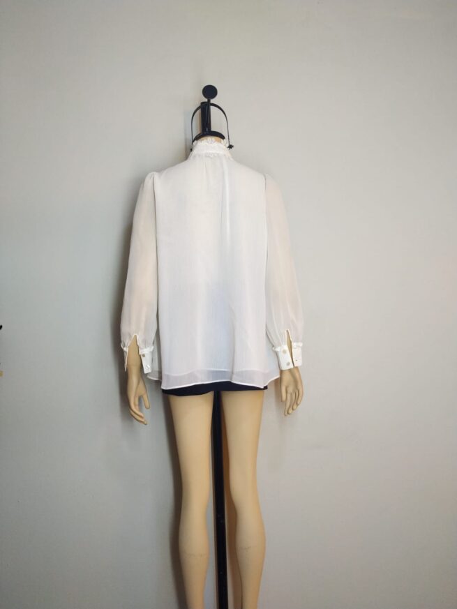 Blusa blanca gasa ML - Imagen 3