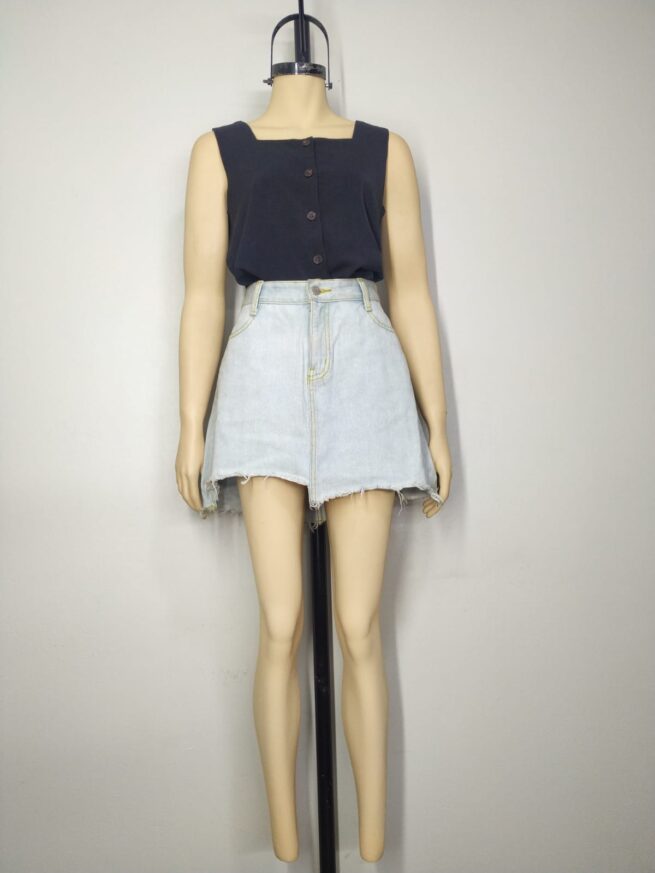 Falda denim celeste M