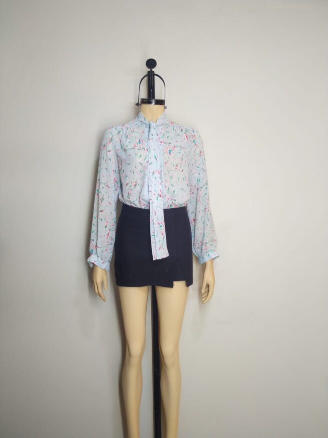 Blusa gasa celeste M