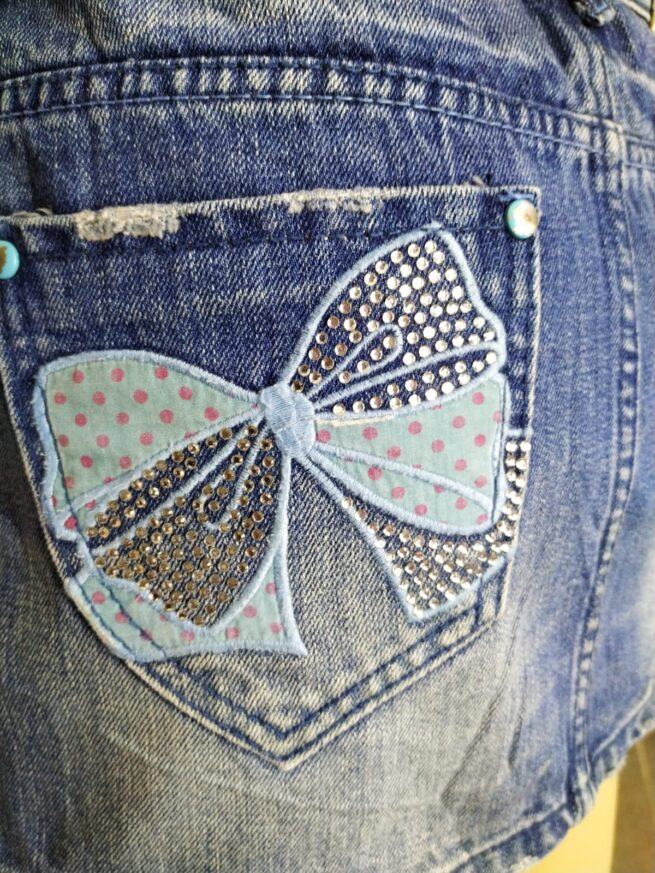 Falda denim lazo S - Imagen 3
