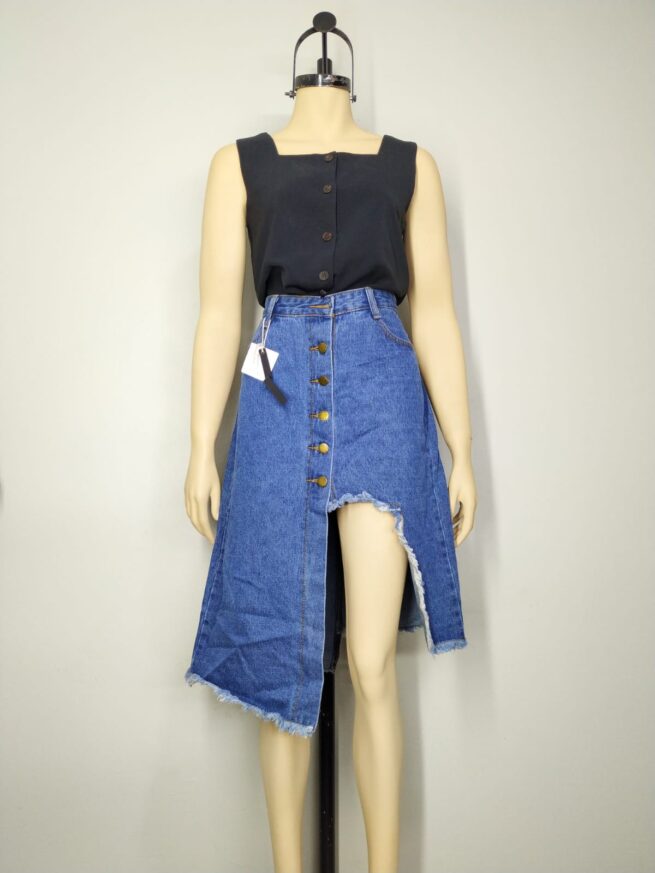 Falda denim azul M