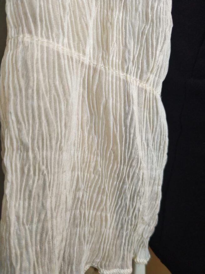 Blusa gasa corrugado crema M - Imagen 5