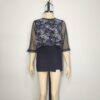 Blusa negra con encaje L