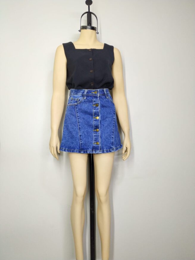 Falda denim botones XS