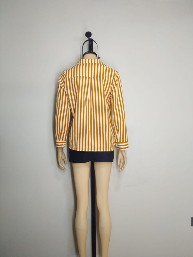 Blusa mostaza rayas M - Imagen 2