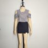 Blusa blanco negro rayas SM