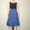 Falda botones azul M