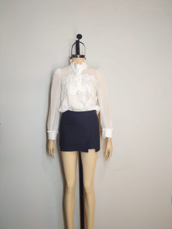 Blusa blanca gasa ML