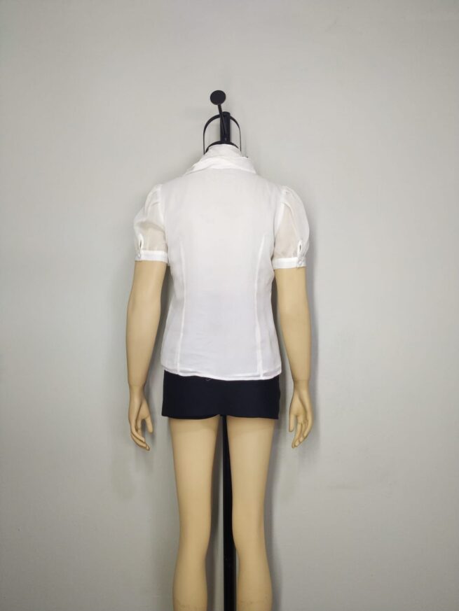 Blusa gasa blanca M - Imagen 2