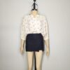 Blusa crema manga murciélago L