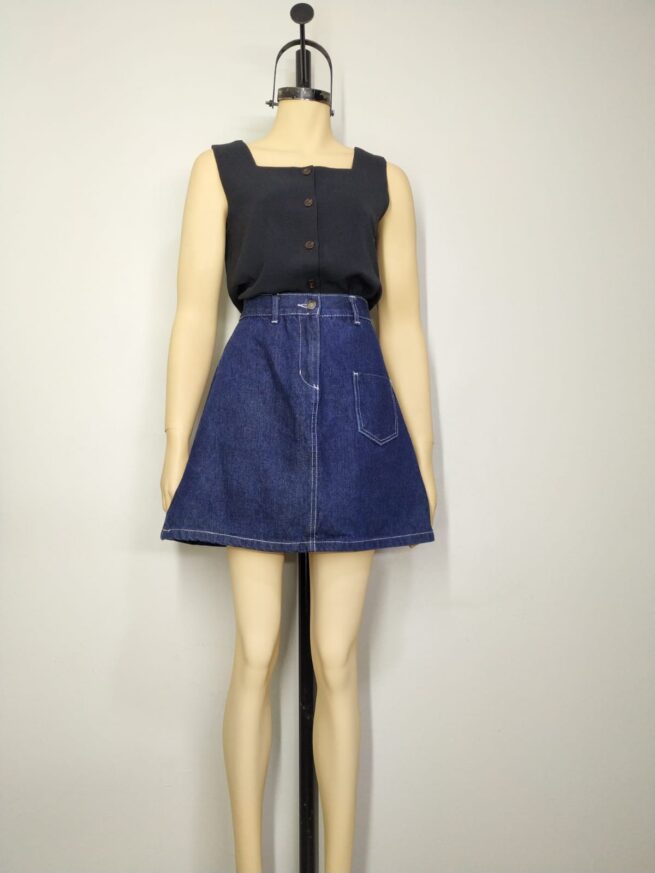 Falda denim azul SM