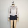 Blusa satín  corrugado gris S