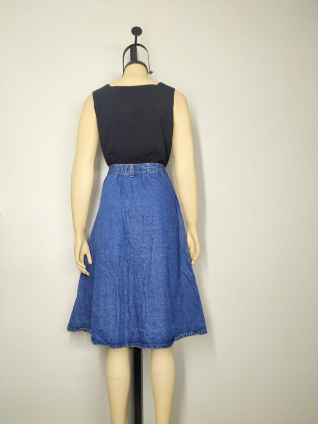 Falda botones azul M - Imagen 2