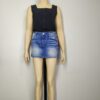 Falda denim lazo S