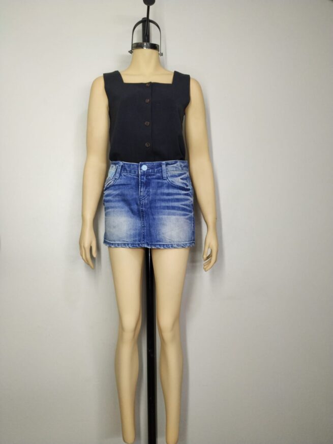 Falda denim lazo S