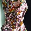 Blusa vino floreada M - Imagen 4