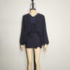 Blusa negra bordada L