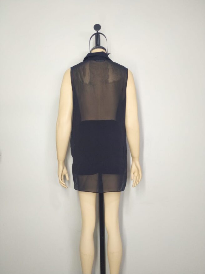 Blusa gasa negra M - Imagen 2