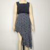 Falda negro blanco S