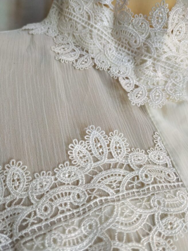 Blusa blanca gasa ML - Imagen 4