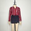 Blusa guinda líneas M