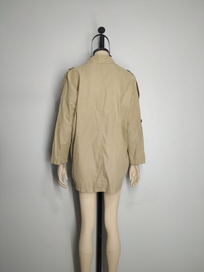 Gabardina delgada olivo oversize M - Imagen 2
