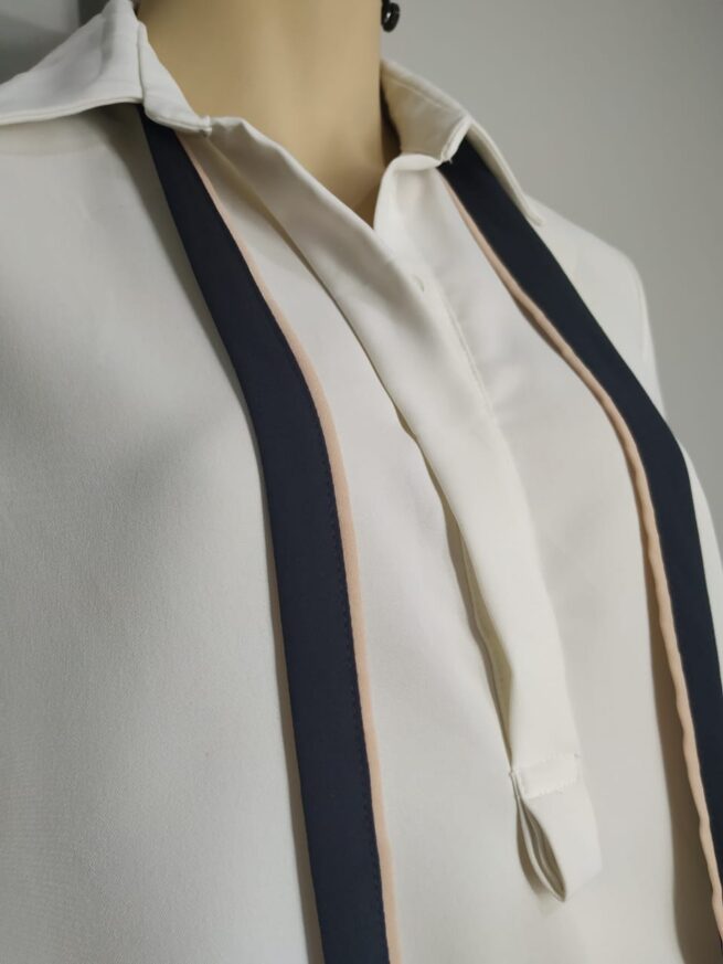 Blusa blanca corbata M - Imagen 5