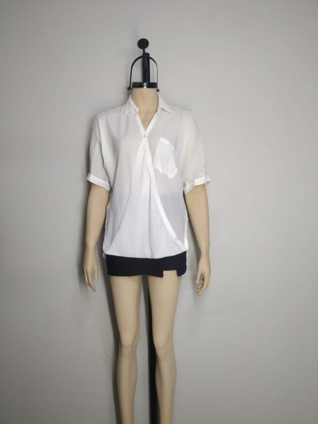 Blusa gasa blanca M