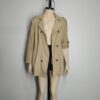 Gabardina delgada olivo oversize M