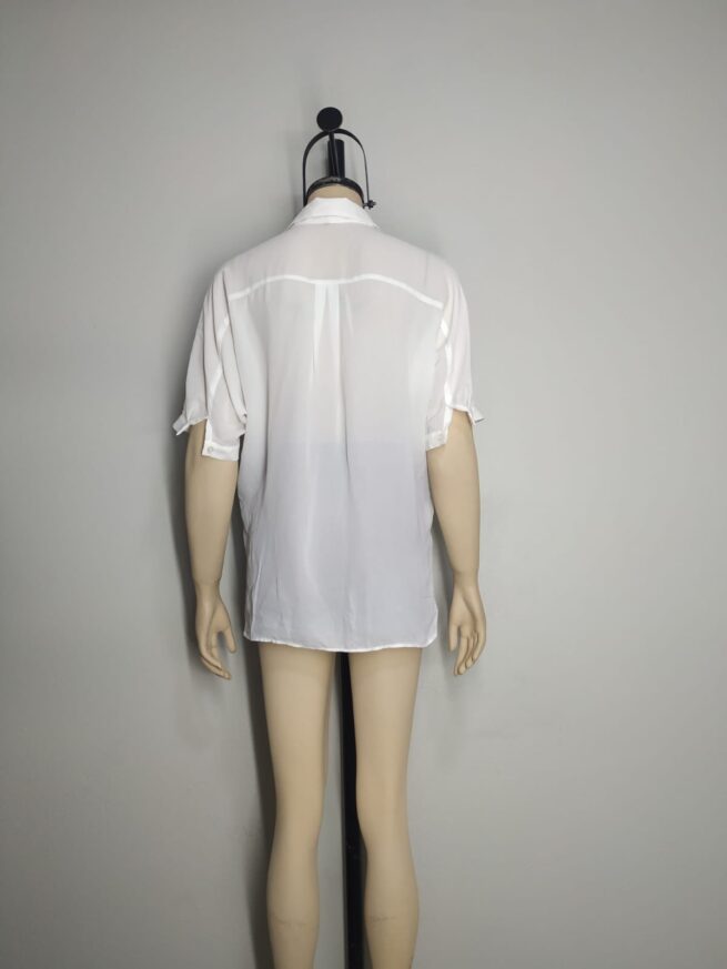 Blusa gasa blanca M - Imagen 2