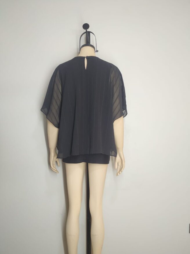 Blusa gasa negra ML - Imagen 2