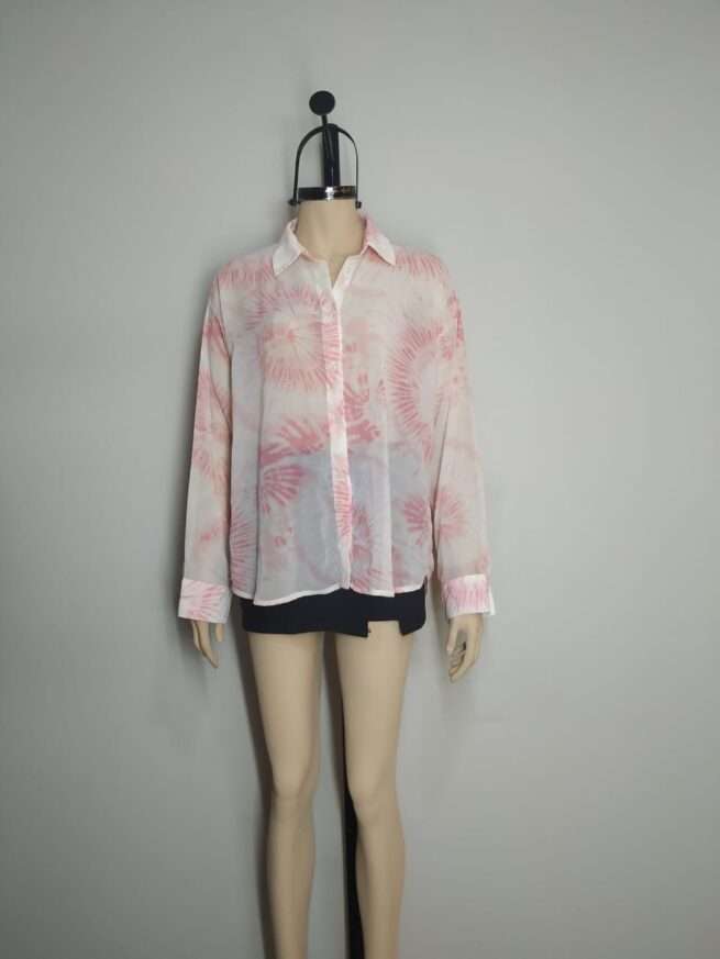 Blusa gasa rosa ML - Imagen 3
