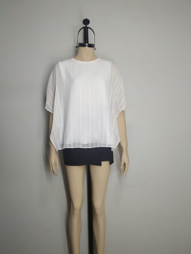 Blusa gasa blanca ML - Imagen 2
