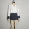 Blusa blanca linea azul M