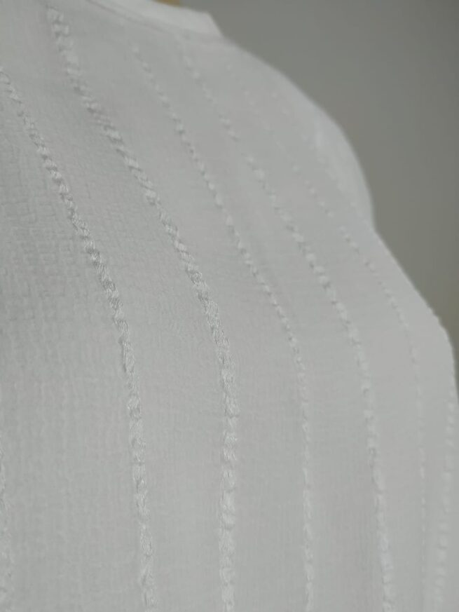 Blusa gasa blanca ML - Imagen 5