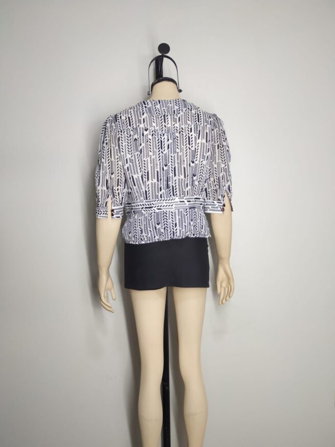 Blusa azul y blanca M - Imagen 2